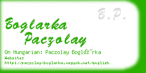 boglarka paczolay business card